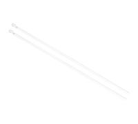 sourcing map Varita ciega de repuesto con gancho, 2 varillas de plástico de 24 pulgadas de largo con gancho, barra vertical para abridor de varitas de persiana (blanco)