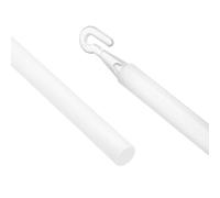 sourcing map Varita de repuesto para persianas de 35 pulgadas, varilla inclinable con gancho y agarre, barra vertical para accesorio de abridor de cortinas de ventana, color blanco
