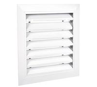 sourcing map Ventilación Rejilla Rectángulo Forma Aluminio Aleación Rejilla Aire Ventilación 350x350mm (LxAn) Blanco con Alambre Malla para 300x300mm Pared Orificio