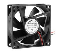 sourcing map Ventilador de enfriamiento de 80 mm x 80 mm x 25 mm 8025 24 V CC con rodamientos de Manga de Larga duración