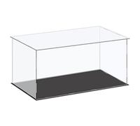sourcing map Vitrina acrílica de plástico, caja de almacenamiento, transparente, pequeña, a prueba de polvo, 41 x 21 x 20,5 cm, para artículos coleccionables