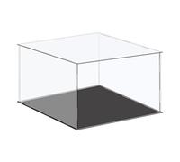 sourcing map Vitrina de acrílico, caja de plástico, caja de almacenamiento cúbica, transparente, pequeña, a prueba de polvo, 41 x 41 x 20,5 cm, para piezas de colección
