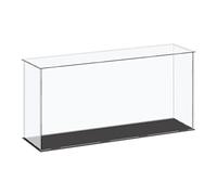 sourcing map - Vitrina de exhibición acrílica, caja de plástico, caja de almacenamiento de cubo transparente pequeña, autoensamblado, a prueba de polvo, para artículos coleccionables (41x11x20.5cm)