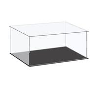 sourcing map Vitrina de Exhibición Acrílica Caja de Plástico Cubo Caja de Almacenamiento Transparente Pequeña Ensamblable A Prueba de Polvo Vitrina 36x21x15.5cm para Artículos Coleccionables