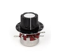 sourcing map Würth118-1A 2W 10K Ohmios Potenciómetro de cuadrante Cónico Giratorio de Película de Carbón ollas w Disco w Perilla