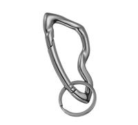 sourcing map Y2K - Llavero irregular, aleación de zinc gris oscuro, accesorios para bolso, llavero con gancho a presión para hombres y mujeres, bolsos, carteras y regalos