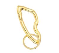 sourcing map Y2K - Llavero irregular de aleación de zinc dorado brillante con trabilla para cinturón, accesorios para bolso, gancho a presión para hombres y mujeres, bolsos, carteras y regalos