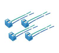 sourcing map Zócalo De Luz portalámparas 12V CC H7 Conector Hembra Del Arnés De Cable De Cerámica Del Faro 4Pcs