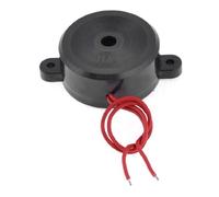 sourcing map Zumbador de Sonido Continuo Electrónico Industrial, AC 220V, 2 Cables, 105dB, Negro