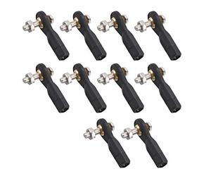 Sourcingmap 10 piezas M3 3.0 x L27 mm Palanca de dirección de enlace extremo de barra de acoplamiento extremo de bola con tornillos y tuerca para RC coche helicóptero