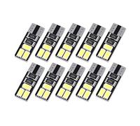Sourcingmap 10 Piezas T10 Blanco 1.4 W 6 5630-SMD Canbus LED Panel de luz Interior W5W 192 2825 194