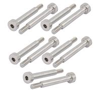 sourcingmap 10 tornillos hexagonales de acero inoxidable 304 de 5 mm de diámetro de hombro 30 mm de longitud de hombro M4