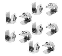 sourcingmap® 10Pcs Abrazadera De Cristal Estante Ajustable Aleación De Zinc Soportes Para 9Mm-12Mm De Espesor