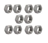 Sourcingmap - ® 10pcs M16 x 1,5 mm de paso métrico mano izquierda de acero de carbono tuercas hexagonales de rosca fina