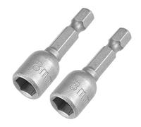 Sourcingmap - 2 brocas hexagonales de cambio rápido de 1/4 pulgadas de 8 mm de diámetro para tuercas magnéticas, 42 mm de longitud, métrica, chorro de arena