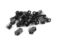 Sourcingmap 25 Piezas 2x5 Arandelas 2.54mm Distancia Conector De Ángulo Recto Pin CONEXIÓN por Desplazamiento del Aislante Caja Cabeceras