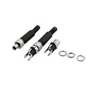 Sourcingmap® 2pcs Grupo Masculino con Cerradura de 5,5 mm x 2,1 mm Corriente Continua Gato del zócalo Conector Hembra