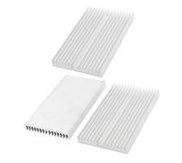 Sourcingmap® 3 Pcs Tono de Plata de Aluminio del raDiámetrodor del disipador de Calor del disipador de Calor 100x60x10mm