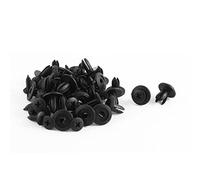 sourcingmap 30 Piezas Remaches Tornillos de fijación de plástico color Negro para Coche Parachoques Clips 6mm x 12mm x 15mm