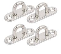 Sourcingmap - ® 316 Acero Inoxidable 5 mm de Grosor Anillo Rectangular Vela de Sombra para Ojos Placa Barco Amarre 4pcs