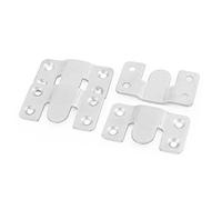 sourcingmap 4pcs 54mmX30mmX2mm Acero Inoxidable Gancho de Mueble Sofa Foto Marco Entrelazar Soporte Conector