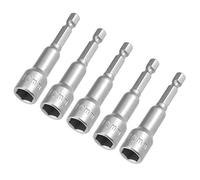 sourcingmap 5 brocas magnéticas de 1/4 pulgadas, vástago hexagonal de cambio rápido de 10 mm, longitud de 65 mm, métricas