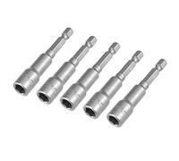 sourcingmap 5 brocas magnéticas de cambio rápido de vástago hexagonal de 8 mm, 65 mm de longitud, métricas