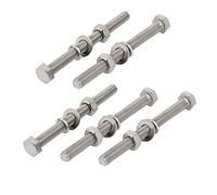 Sourcingmap - 5 piezas, M8 x 100 mm Acero Inoxidable 316 pernos w tuercas hexagonales y arandelas Surtido Kit