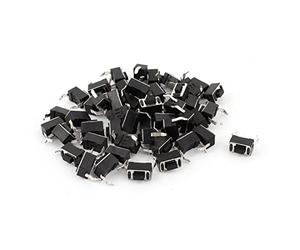 sourcingmap 50 pcs Botón Pulsador Interruptor Táctil 6x3.5x4.3mm Terminal 2 Placa PCB