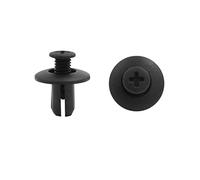 sourcingmap 50pcs Sujetador negro Clips de inserción para Auto guardabarros 8mm Remaches de plástico hebilla