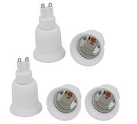 Sourcingmap - 5Pcs G9 A E27 Extender adaptador convertidor luz socket Holder Blanco