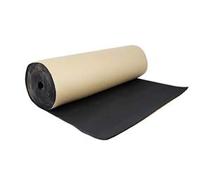 sourcingmap 60cmX100cm Aislante Térmico Insonorizante Forro Papel Adhesivo 5mm de Espesor Espuma Aislante Acústico Insonorización Coche Negro