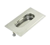 Sourcingmap a12111700ux0082-42 X 78 Mm Rectangle Tirador Flush Armario Cajón - Tono Plata