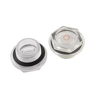 Sourcingmap a14050500ux0616, Rosca De Plástico Liquid Mira Aceite Compresor De Aire De Cristal, 25.4 mm Diámetro, 2 Piezas