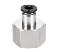 Sourcingmap - Adaptador de tubo de 6 mm de diámetro exterior x 1/2 NPT hembra recto, conector neumático recto