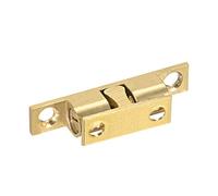 Sourcingmap - Cierre de tensión para puerta de armario, latón, doble bola de 42 mm de largo, tono dorado, 2 piezas