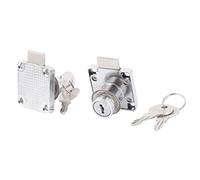 sourcingmap Gabinete turística caja del cajón de seguridad de archivos Seguros de ajuste Herramienta Casillero tono de plata 2pcs