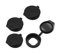 Sourcingmap - ® goma clave Panel Cam Lock polvo cubierta impermeable Cap Negro 4 Pcs