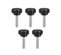 Sourcingmap - Juego de 5 perillas de sujeción con rosca macho M5 x 25 mm