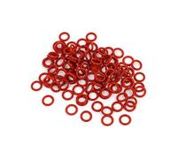 sourcingmap Juntas Tóricas de Caucho de Anillo de Sellado Resistente a Calor Rojo NBR Anillo Anilla 100 Piezas de 6mm X 1mm
