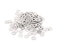 sourcingmap Lavadora plana arandela plana de acero inoxidable en forma redonda 100Pcs M2.5x6mmx0.5mm