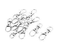 sourcingmap Llavero mosquetón de Plata del Tono de la Garra giratoria Gancho Corchetes de la Langosta 37mm 10 Piezas Halloween/Víspera de Todos los Santos