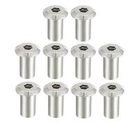 Sourcingmap M10 x 21 mm remache hexagonal cabeza de inserción de tuerca tuerca de tornillo chapado en níquel 10 piezas
