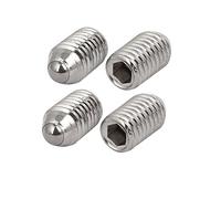 sourcingmap® M10x16mm Tornillo Prisionero de muelle de acero inoxidable 304 con punta de bola hexagonal 4pcs
