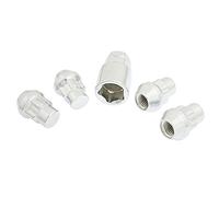 sourcingmap M12 X 1,5mm Antirrobo Tuercas de Orejeta Cubo de Acero Plateado 31cm