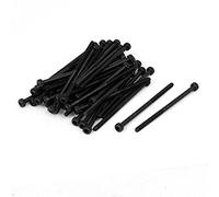 sourcingmap® M3 x 55mm Tornillo de cabeza hueca hexagonal negro 50pcs de aleación de acero de grado 12.9
