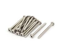 Sourcingmap - M4 x 45 mm 316 Acero inoxidable máquina Socket Pan Cabeza Phillips tornillos 15pcs