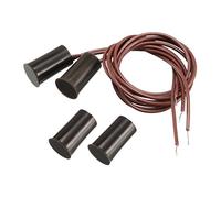 Sourcingmap N.C. Interruptor magnético para puerta de ventana con cable empotrable, sensor de contacto, alarma de contacto, color marrón RC-33, 2 unidades