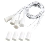 Sourcingmap N.O. Interruptor magnético empotrable con sensor de contacto para ventana de seguridad y puerta, color blanco RC-33, 4 unidades
