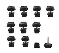 Sourcingmap - Patas de nivelación 20 x 20 mm cuadrado tubo Insertos Kit Muebles Glide ajustable nivelador para mesa pierna 10 juegos